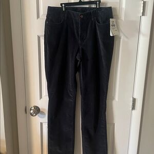 L.L. Bean Women’s Gunmetal Gray Favorite Fit Corduroy Pants Straight Leg 10 tall